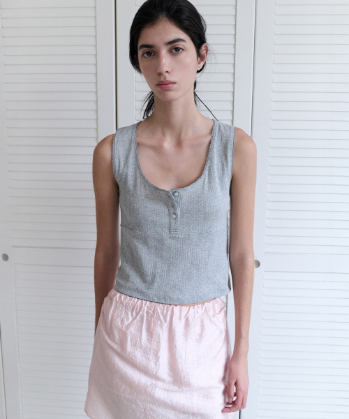 ANDNEEDS(アンドニーズ)の「Lazy punching sleeveless (melange gray)(Tシャツ/カットソー・レディース・その他・FREE)」の1枚目の写真
