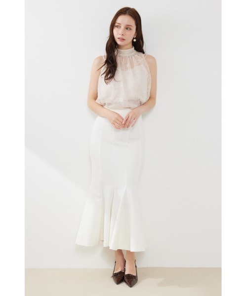 rienda（リエンダ）の「26エンブロイダリーチュールブラウス　夏服（シャツ/ブラウス・レディース・ピンク/アイボリー/ネイビー・MEDIUM/SMALL）」の10枚目の写真