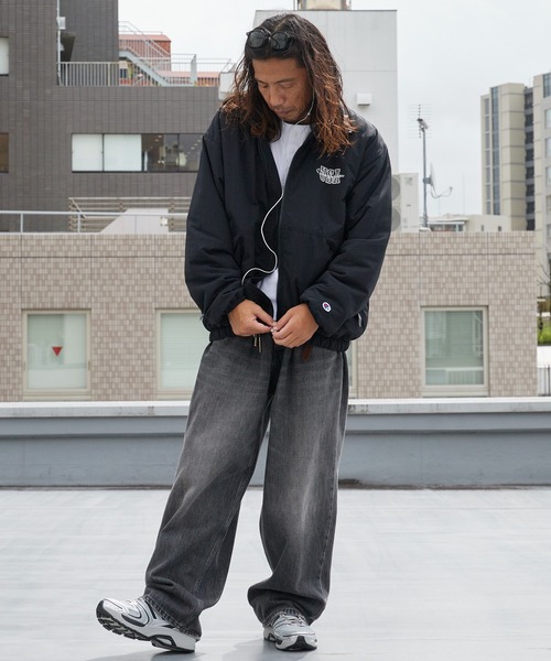 Champion(チャンピオン)の「Champion/チャンピオン ZIP JACKET ジップジャケット 胸ロゴ ナイロンジャケット ライトアウター アウトドア ストリート 2026秋冬 秋服(ナイロンジャケット・メンズ・ブラック/ネイビー/ライトパープル・M/L)」の5枚目の写真