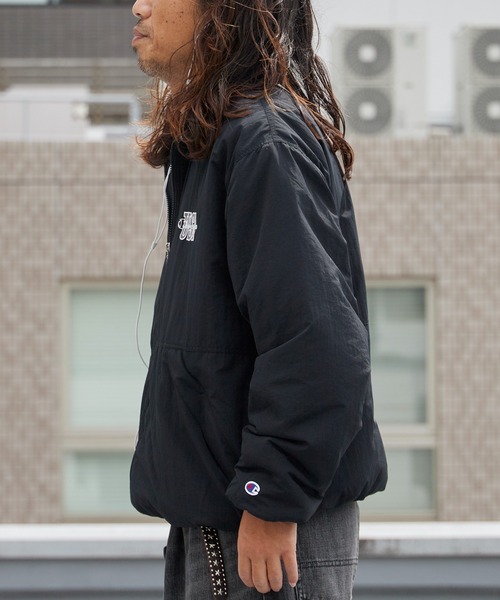 Champion(チャンピオン)の「Champion/チャンピオン ZIP JACKET ジップジャケット 胸ロゴ ナイロンジャケット ライトアウター アウトドア ストリート 2026秋冬 秋服(ナイロンジャケット・メンズ・ブラック/ネイビー/ライトパープル・M/L)」の13枚目の写真
