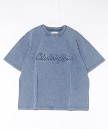 ★ATELANE★硫化染 トラ刺繍、ロゴ エンボス、S/S TEE