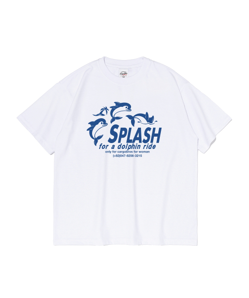 CARGOBROS FOR WOMAN（カーゴブロスフォーウィメン）の「SPLASH ドルフィン 半袖Tシャツ (ホワイト)（Tシャツ/カットソー・レディース・その他・SMALL/MEDIUM/LARGE/X-LARGE/2XL）」の6枚目の写真