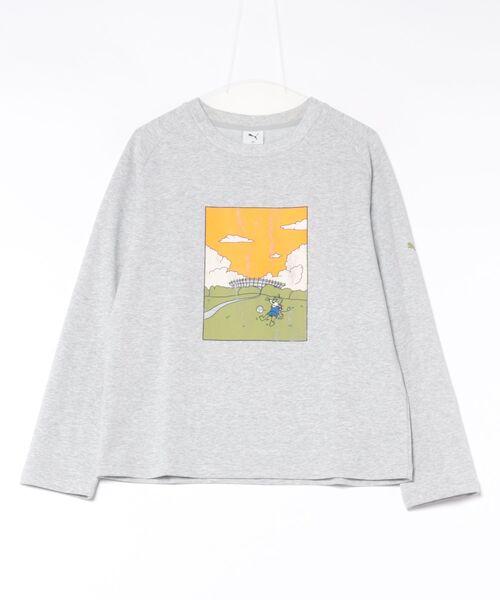 PUMA(プーマ)の「《PUMA》ESS ELEVATED MX ベビーテリー 長袖 Tシャツ(Tシャツ/カットソー・メンズ・ライトグレー/ブラック/ホワイト・M/XL/L/XXL/S)」の3枚目の写真