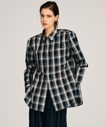 PRANK PROJECT | 【2026Autumn Pre-Order】チェックショルダーパッテドシャツ / Check Shoulder Padded Shirt(シャツ/ブラウス)