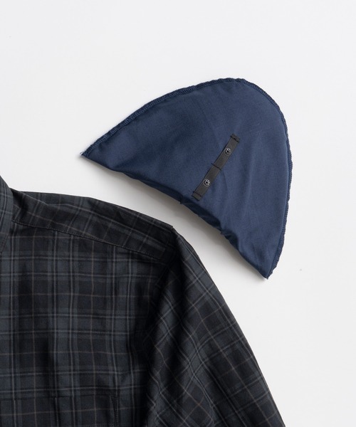 PRANK PROJECT(プランクプロジェクト)の「【2026Autumn Pre-Order】チェックショルダーパッテドシャツ / Check Shoulder Padded Shirt(シャツ/ブラウス・レディース・ベージュ/レッド/ネイビー・FREE)」の8枚目の写真