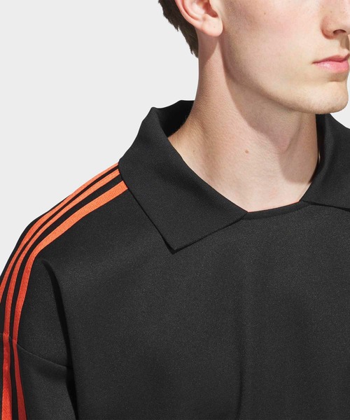 adidas（アディダス）の「ラグビーポロ Rugby Polo / 長袖 ポロシャツ アディダスオリジナルス adidas Originals（ポロシャツ・メンズ・ブラック・SMALL/X-LARGE/X-SMALL/XX-LARGE/3XL/LARGE/MEDIUM）」の6枚目の写真