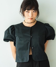 INOIE（イノイエ）の「［INOIE］ボリュームパフスリーブ クロップドブラウスジャケット（その他アウター）」