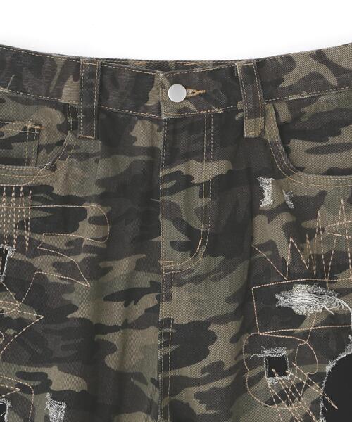 L.H.P(エルエイチピー)の「MAVYTH/メヴィス/CAMO DAMAGE DENIM PANTS(デニムパンツ・レディース・その他2・L/M)」の6枚目の写真