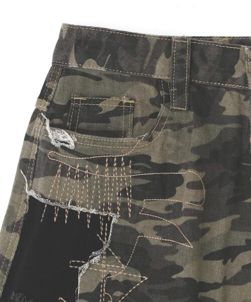 L.H.P(エルエイチピー)の「MAVYTH/メヴィス/CAMO DAMAGE DENIM PANTS(デニムパンツ・レディース・その他2・L/M)」の8枚目の写真