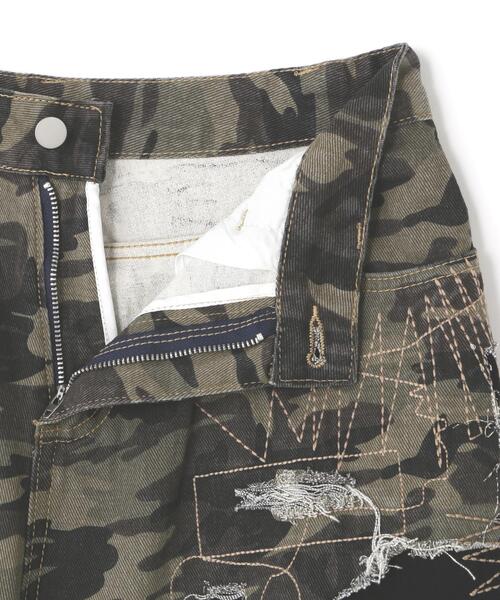 L.H.P(エルエイチピー)の「MAVYTH/メヴィス/CAMO DAMAGE DENIM PANTS(デニムパンツ・レディース・その他2・L/M)」の11枚目の写真