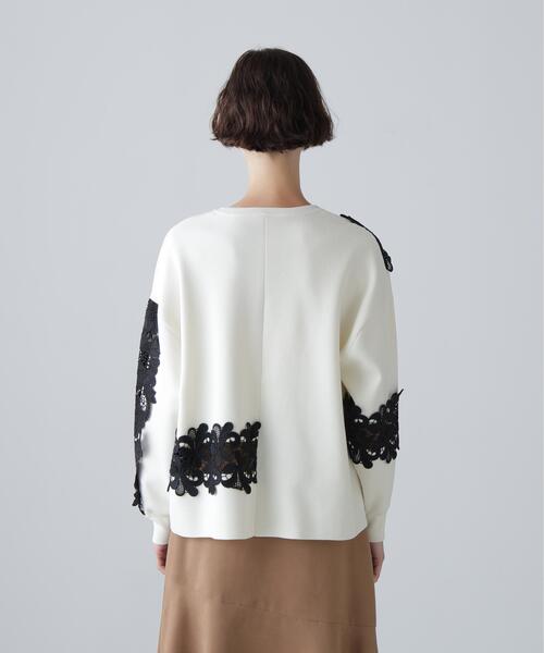 ADORE(アドーア)の「◆レースブロッキングニット(ニット/セーター・レディース・ブラック/ホワイト系その他・38)」の9枚目の写真