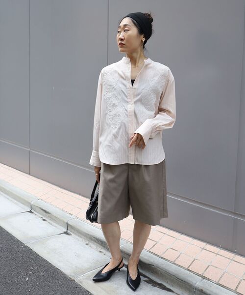 le.coeur blanc(ルクールブラン)の「フラワーレースストライプシャツ(シャツ/ブラウス・レディース・ベージュ系その他2/ブルー系その他2・38)」の12枚目の写真