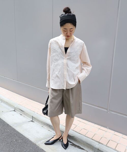 le.coeur blanc(ルクールブラン)の「フラワーレースストライプシャツ(シャツ/ブラウス・レディース・ベージュ系その他2/ブルー系その他2・38)」の13枚目の写真