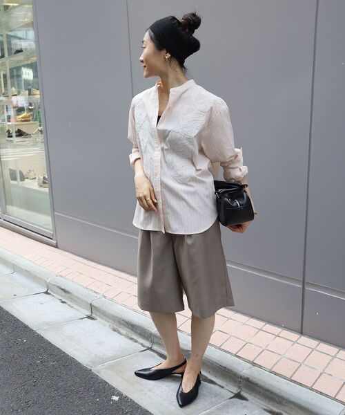 le.coeur blanc(ルクールブラン)の「フラワーレースストライプシャツ(シャツ/ブラウス・レディース・ベージュ系その他2/ブルー系その他2・38)」の15枚目の写真