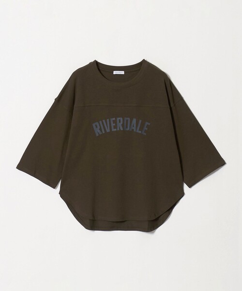 A DAY IN THE LIFE UNITED ARROWS(アデイインザライフユナイテッドアローズ)の「プリント フットボールTシャツ 7分袖 <A DAY IN THE LIFE>(Tシャツ/カットソー・レディース・ナチュラル/ダークブラウン/オフホワイト/ロイヤルブルー・FREE)」の3枚目の写真
