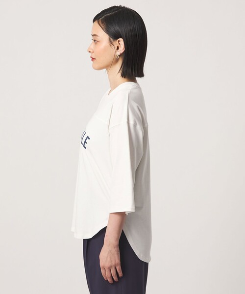 A DAY IN THE LIFE UNITED ARROWS(アデイインザライフユナイテッドアローズ)の「プリント フットボールTシャツ 7分袖 <A DAY IN THE LIFE>(Tシャツ/カットソー・レディース・ナチュラル/ダークブラウン/オフホワイト/ロイヤルブルー・FREE)」の10枚目の写真
