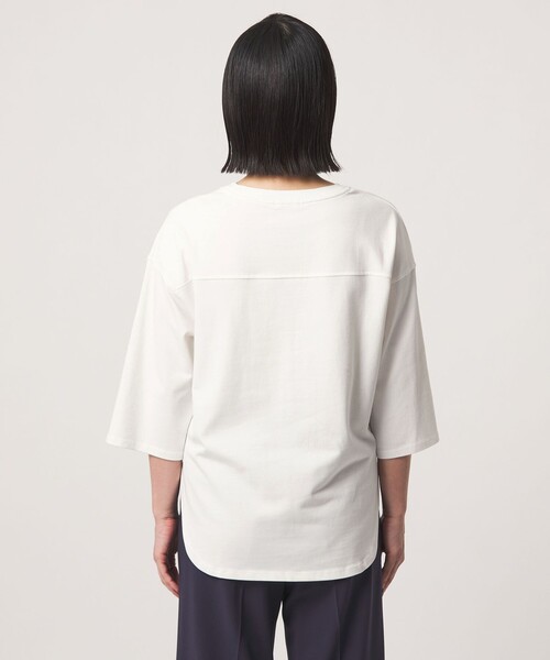 A DAY IN THE LIFE UNITED ARROWS(アデイインザライフユナイテッドアローズ)の「プリント フットボールTシャツ 7分袖 <A DAY IN THE LIFE>(Tシャツ/カットソー・レディース・ナチュラル/ダークブラウン/オフホワイト/ロイヤルブルー・FREE)」の11枚目の写真
