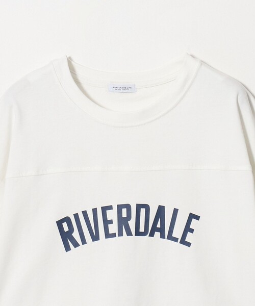 A DAY IN THE LIFE UNITED ARROWS(アデイインザライフユナイテッドアローズ)の「プリント フットボールTシャツ 7分袖 <A DAY IN THE LIFE>(Tシャツ/カットソー・レディース・ナチュラル/ダークブラウン/オフホワイト/ロイヤルブルー・FREE)」の20枚目の写真