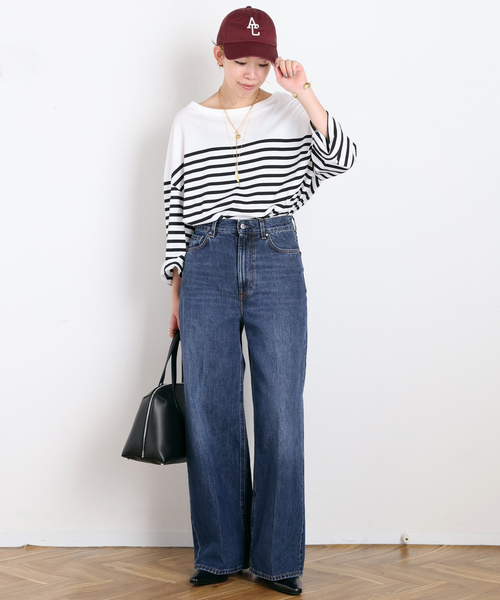 AP STUDIO(エーピーストゥディオ)の「ストライプTシャツ(Tシャツ/カットソー・レディース・ホワイト/ブラック・FREE)」の14枚目の写真
