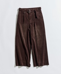 WETTEMPT（ウィテンプト）の「BLEACHED CORDUROY BELTED PANTS / ブリーチコーデュロイベルテッドパンツ（スラックス）」