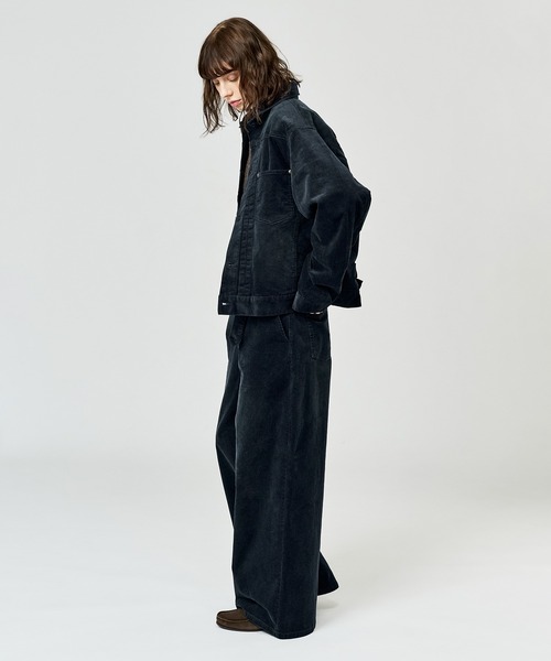 WETTEMPT(ウィテンプト)の「BLEACHED CORDUROY BELTED PANTS / ブリーチコーデュロイベルテッドパンツ(スラックス・メンズ・ブラック/ネイビー/ブラウン/カーキ・SMALL/MEDIUM/LARGE)」の6枚目の写真