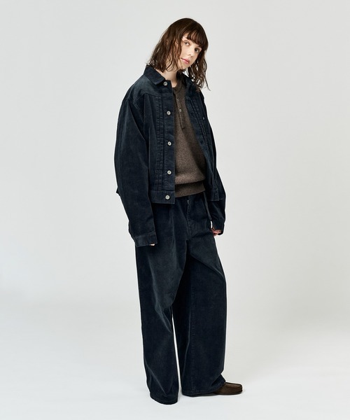 WETTEMPT(ウィテンプト)の「BLEACHED CORDUROY BELTED PANTS / ブリーチコーデュロイベルテッドパンツ(スラックス・メンズ・ブラック/ネイビー/ブラウン/カーキ・SMALL/MEDIUM/LARGE)」の8枚目の写真