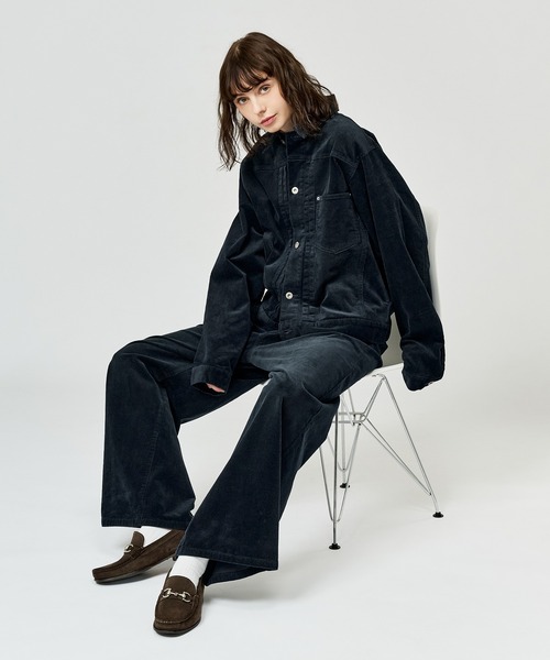 WETTEMPT(ウィテンプト)の「BLEACHED CORDUROY BELTED PANTS / ブリーチコーデュロイベルテッドパンツ(スラックス・メンズ・ブラック/ネイビー/ブラウン/カーキ・SMALL/MEDIUM/LARGE)」の11枚目の写真