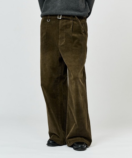 WETTEMPT(ウィテンプト)の「BLEACHED CORDUROY BELTED PANTS / ブリーチコーデュロイベルテッドパンツ(スラックス・メンズ・ブラック/ネイビー/ブラウン/カーキ・SMALL/MEDIUM/LARGE)」の16枚目の写真