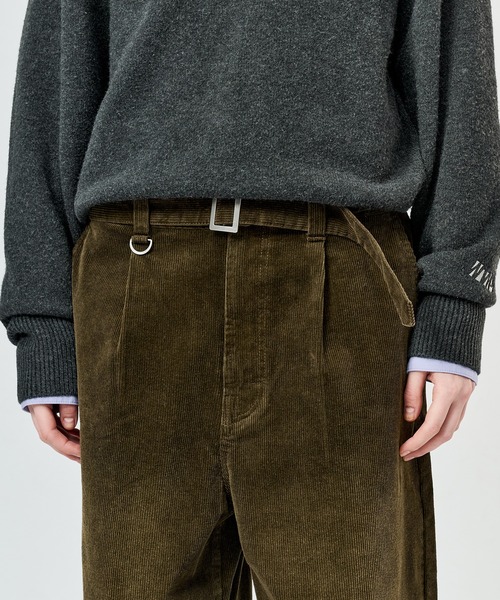WETTEMPT(ウィテンプト)の「BLEACHED CORDUROY BELTED PANTS / ブリーチコーデュロイベルテッドパンツ(スラックス・メンズ・ブラック/ネイビー/ブラウン/カーキ・SMALL/MEDIUM/LARGE)」の17枚目の写真