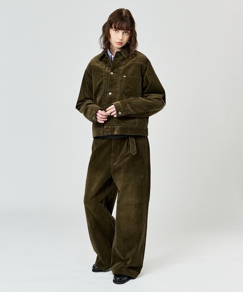 WETTEMPT(ウィテンプト)の「BLEACHED CORDUROY BELTED PANTS / ブリーチコーデュロイベルテッドパンツ(スラックス・メンズ・ブラック/ネイビー/ブラウン/カーキ・SMALL/MEDIUM/LARGE)」の20枚目の写真