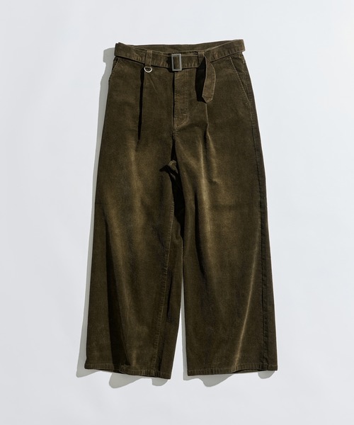 WETTEMPT(ウィテンプト)の「BLEACHED CORDUROY BELTED PANTS / ブリーチコーデュロイベルテッドパンツ(スラックス・メンズ・ブラック/ネイビー/ブラウン/カーキ・SMALL/MEDIUM/LARGE)」の12枚目の写真