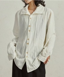 CHUN CHUN NOTES（チュンチュンノーツ）の「2WAYスタンドカラー ワッシャーオーバーサイズシャツ／ユニセックス（シャツ/ブラウス）」
