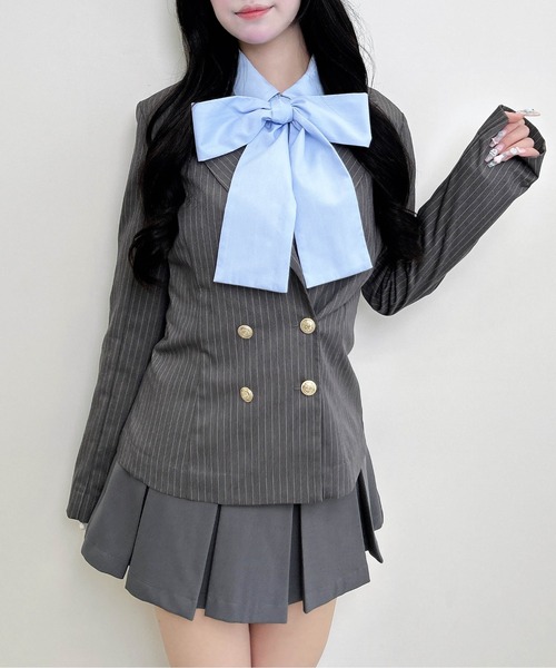 INGNI(イング)の「ボウタイブラウス(シャツ/ブラウス・レディース・ブルー/オフホワイト・M)」の16枚目の写真