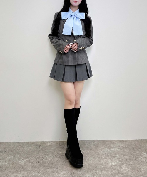 INGNI(イング)の「ボウタイブラウス(シャツ/ブラウス・レディース・ブルー/オフホワイト・M)」の19枚目の写真