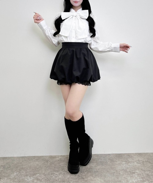 INGNI(イング)の「ボウタイブラウス(シャツ/ブラウス・レディース・ブルー/オフホワイト・M)」の8枚目の写真