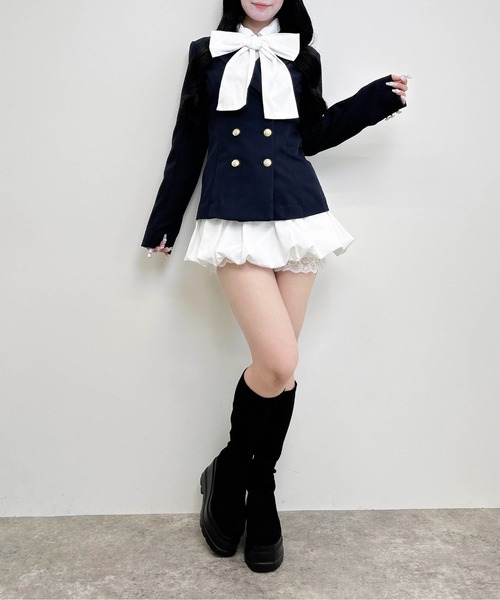 INGNI(イング)の「ボウタイブラウス(シャツ/ブラウス・レディース・ブルー/オフホワイト・M)」の10枚目の写真