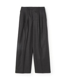 【WEB先行予約】ライトフラノストレッチ タックストレートパンツ