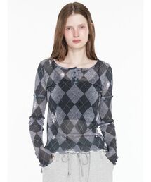 Argyle Check Print Top / アーガイルチェックプリントトップ