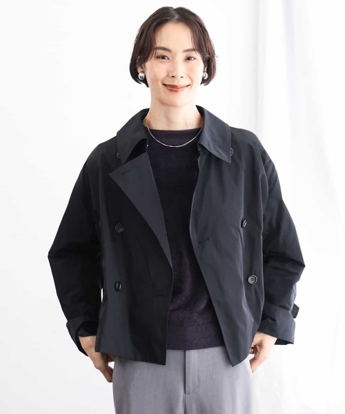 MICHEL KLEIN(ミッシェル・クラン)の「モール半袖プルオーバー(ニット/セーター・レディース・ボルドー/ネイビー/ライトグレー・38)」の15枚目の写真