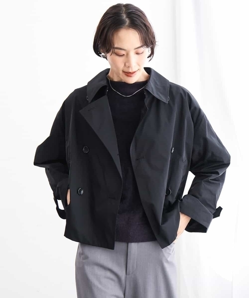 MICHEL KLEIN(ミッシェル・クラン)の「モール半袖プルオーバー(ニット/セーター・レディース・ボルドー/ネイビー/ライトグレー・38)」の16枚目の写真