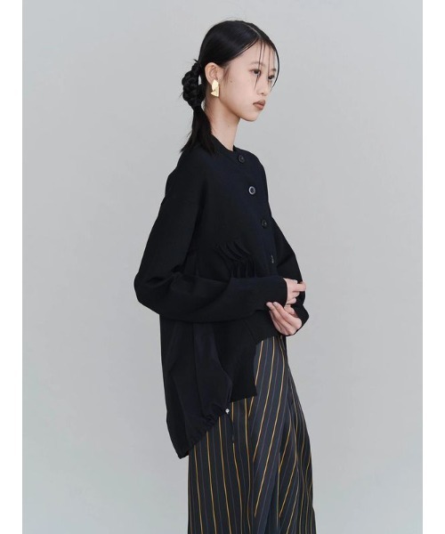 UN3D.(アンスリード)の「【UN3D./アンスリード】PLEATS DOCKING KNIT CD/プリーツドッキングニットカーデ(カーディガン/ボレロ・レディース・ホワイト/ブラック・FREE)」の11枚目の写真