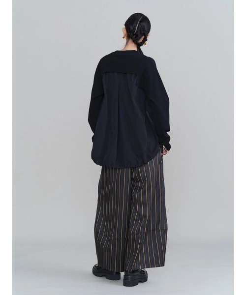 UN3D.(アンスリード)の「【UN3D./アンスリード】PLEATS DOCKING KNIT CD/プリーツドッキングニットカーデ(カーディガン/ボレロ・レディース・ホワイト/ブラック・FREE)」の16枚目の写真