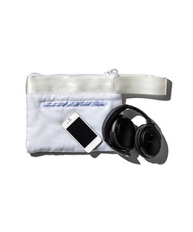 WHITE QUILTED SNOW JACKET POUCH