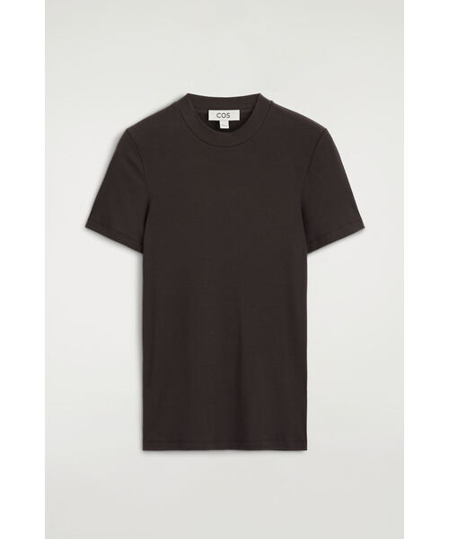 COS（コス）の「クレープジャージーTシャツ（Tシャツ/カットソー・レディース・ブルー系/ブラウン・S/M/L/XL/XS）」の15枚目の写真