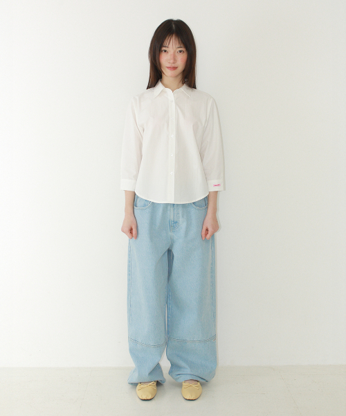 RONRON（ロンロン）の「RRAC PASTEL COTTON SHIRT WHITE（シャツ/ブラウス・レディース・その他・FREE）」の3枚目の写真