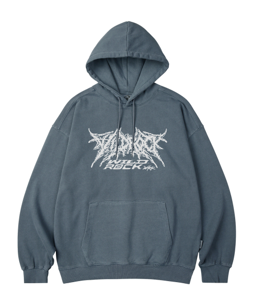 WILDROCK（ワイルドロック）の「ワイルドロウロゴピグメントオーバーサイズフードパーカー_5COL（パーカー・メンズ・ライトグレー/ピンク/ブルー/ダークカーキ/チャコール・SMALL/MEDIUM/LARGE/X-SMALL）」の7枚目の写真