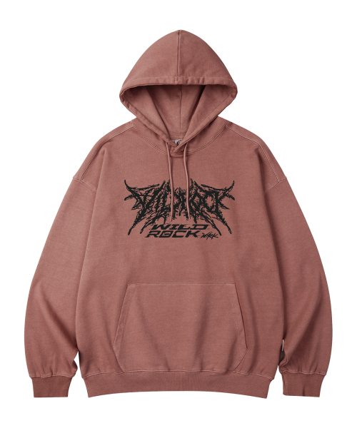 WILDROCK（ワイルドロック）の「ワイルドロウロゴピグメントオーバーサイズフードパーカー_5COL（パーカー・メンズ・ライトグレー/ピンク/ブルー/ダークカーキ/チャコール・SMALL/MEDIUM/LARGE/X-SMALL）」の9枚目の写真