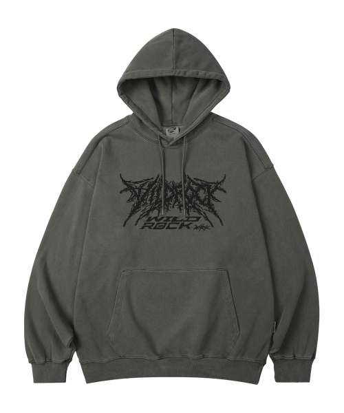 WILDROCK（ワイルドロック）の「ワイルドロウロゴピグメントオーバーサイズフードパーカー_5COL（パーカー・メンズ・ライトグレー/ピンク/ブルー/ダークカーキ/チャコール・SMALL/MEDIUM/LARGE/X-SMALL）」の10枚目の写真