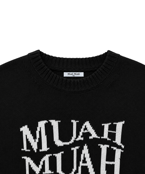 muahmuah（ムーアムーア）の「ジャカード ウール クロップドニット [ブラック]（ニット/セーター・レディース・その他・FREE）」の18枚目の写真