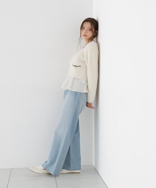 PROPORTION BODY DRESSING(プロポーションボディドレッシング)の「チェーン付きふわニットカーディガン / 1216274004(カーディガン/ボレロ・レディース・ホワイト系その他/ダークグレー/ブラウン系その他・FREE)」の20枚目の写真